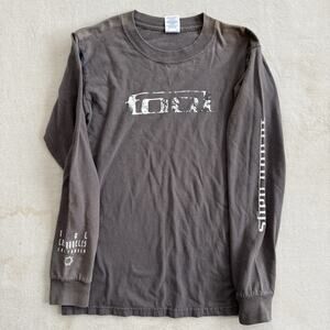 Vintage 90s Tool Los Angeles 10000 Days Long Sleeve Shirt S Tour Gray Industrial